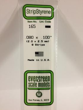 Evergreen 165 Strip - 2.0 x 2.50mm