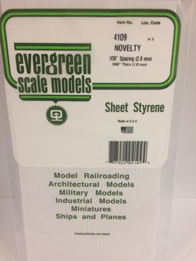 Evergreen 4109 Sheet - Novelty - 2.80mm Spacing