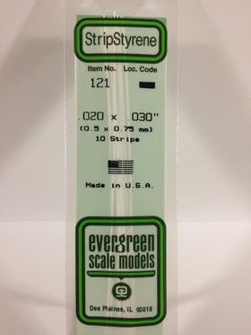 Evergreen 121 Strip - 0.50 x 0.75mm