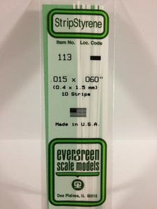 Evergreen 113 Strip - 0.40 x 1.50mm