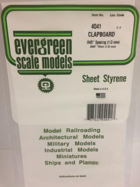 Evergreen 4041 Sheet - Clapboard - 1.00mm