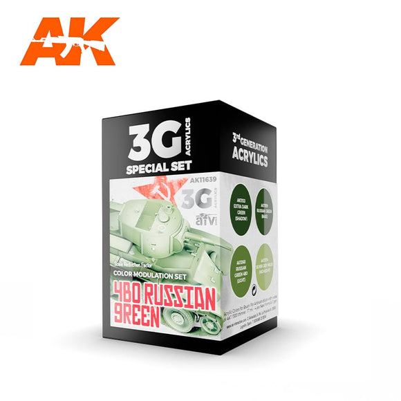 AK-Interactive AK11639 4BO Russian Green Modulation Set