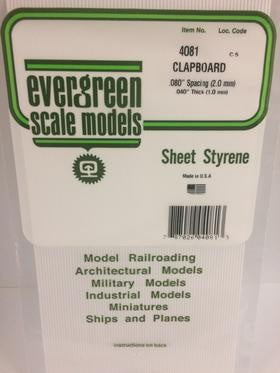 Evergreen 4081 Sheet - Clapboard - 2.00mm