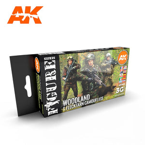 AK-Interactive AK11632 Modern Woodland & Flecktarn Colors Set