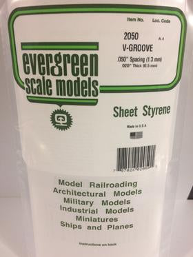 Evergreen 2050 Sheet - V Groove - 1.30mm