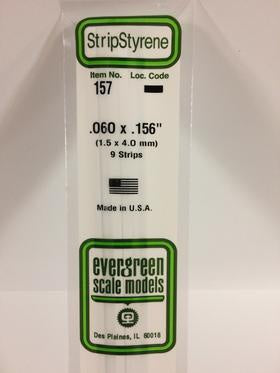 Evergreen 157 Strip - 1.50 x 4.00mm