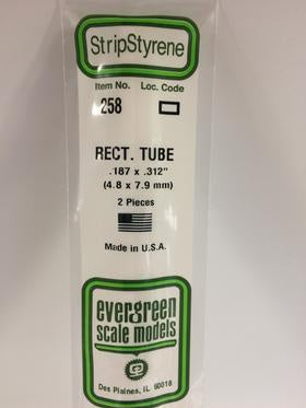 Evergreen 258 Tube - Rectangular - 4.80 x 7.90mm