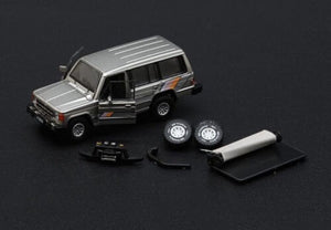 BM Creations 190 Mitsubishi Pajero (1st Gen) Silver w/ Stripe