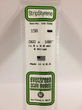 Evergreen 158 Strip - 1.50 x 4.80mm