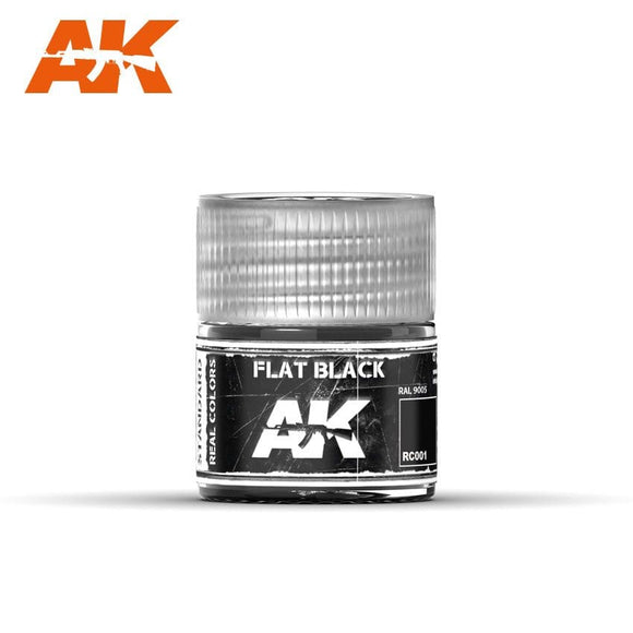 AK-Interactive RC001 Real Colors Flat Black 10ml