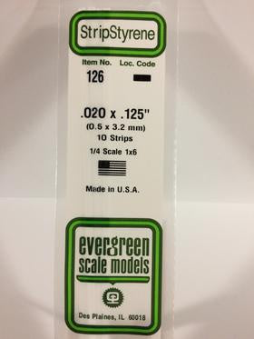 Evergreen 126 Strip - 0.50 x 3.20mm
