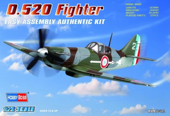 Hobby Boss 80237 Dewoitine D.520 Fighter - 1/72