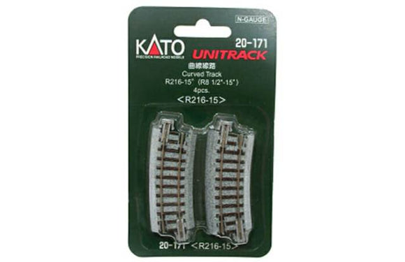 Kato 20-171 Unitrack Curve 216mm R 15* (4)