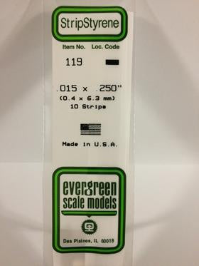 Evergreen 119 Strip - 0.40 x 6.30mm