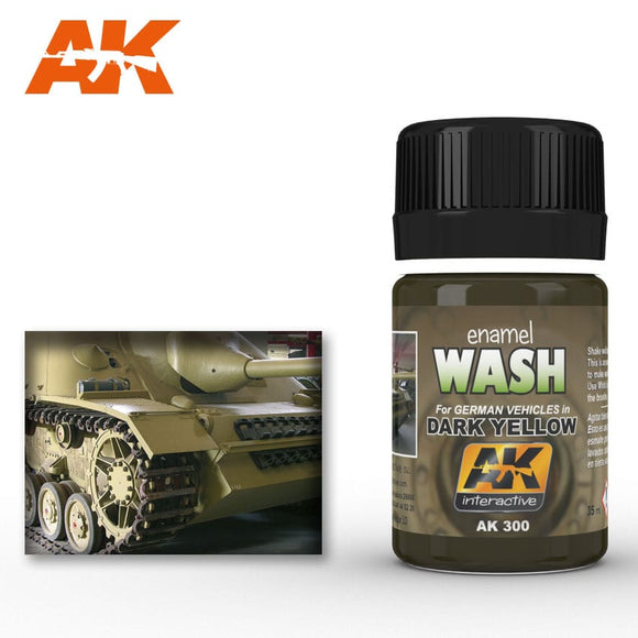 AK-Interactive AK300 Wash – German Dark Yellow 35ml