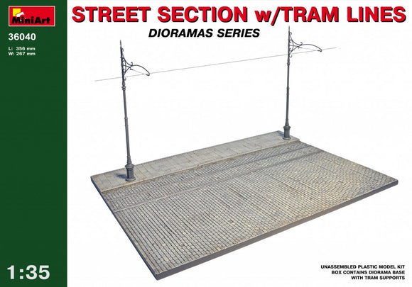 Miniart 36040 Street Section with Tram Line