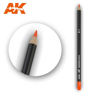 AK-Interactive AK10015 Watercolor Weathering Pencil - Vivid Orange