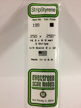 Evergreen 199 Strip - Square - 6.30mm