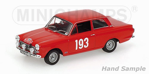 Minichamps 400638293 Ford Cortina Mk 1 1963 - Rally Monte Carlo