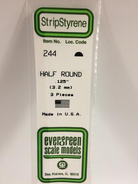 Evergreen 244 Half Round - 3.20mm