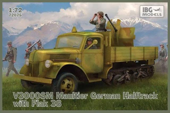 IBG 72075 V3000SM Maultier German Halftrack with Flak 38
