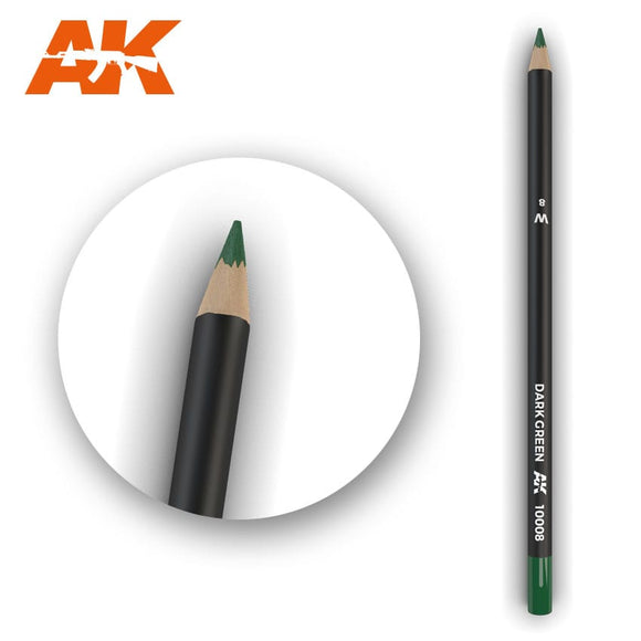 AK-Interactive AK10008 Watercolor Weathering Pencil - Dark Green