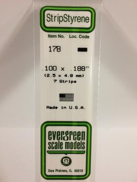 Evergreen 178 Strip - 2.50 x 4.80mm
