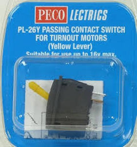 Peco Lectrics PL26Y Passing Contact Switch - Yellow