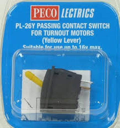 Peco Lectrics PL26Y Passing Contact Switch - Yellow