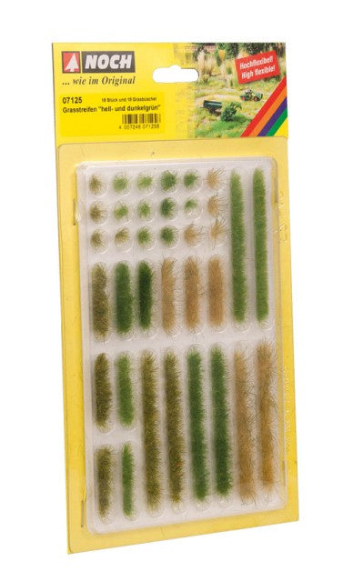 Noch 7125 Strips - Grass - Light & Dark Green