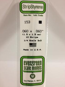 Evergreen 153 Strip - Square - 1.50mm