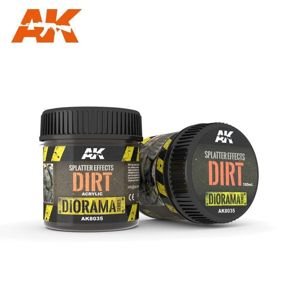 AK-Interactive AK8035 Terrains Splatter Effects Dirt - Acrylic 100ml