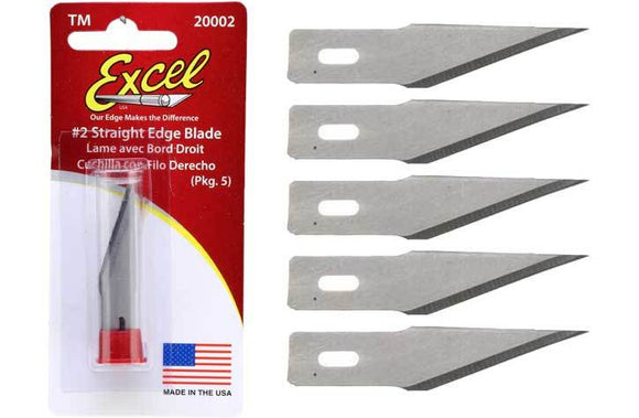 Excel EXC20002 Blades - #2 Straight Edged Double Honed (5)