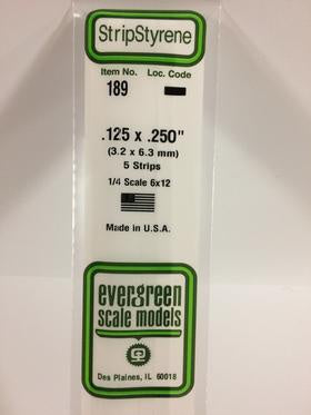 Evergreen 189 Strip - 3.20 x 6.30mm