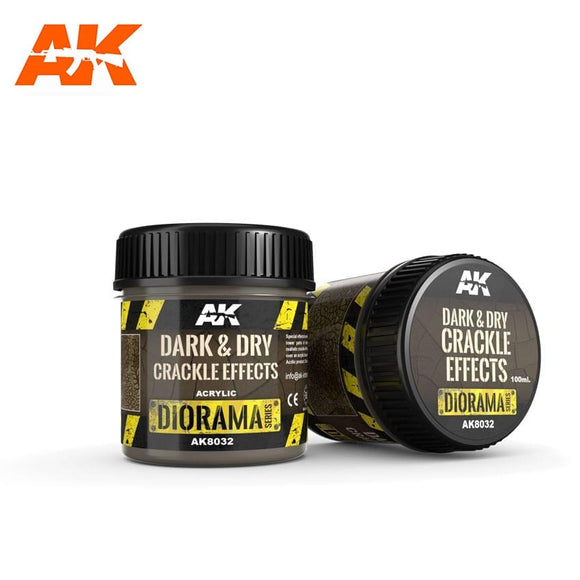 AK-Interactive AK8032 Terrains Dark & Dry Crackle Effects - Acrylic 100ml