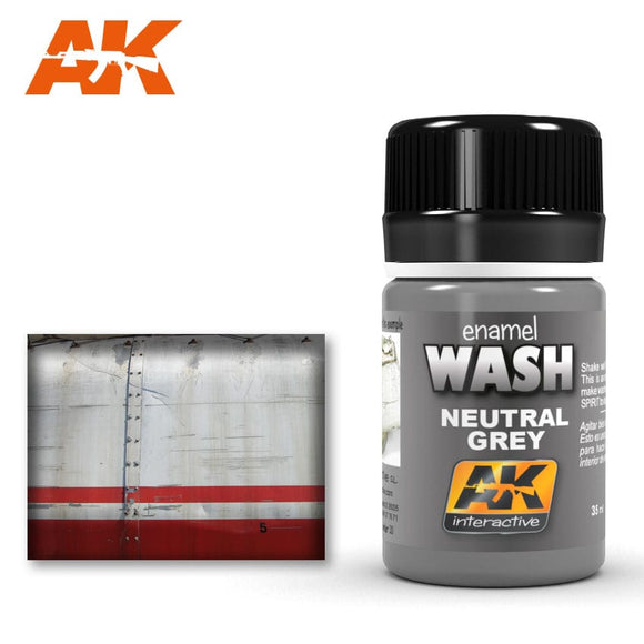 AK-Interactive AK677 Neutral Grey for White/Black Wash