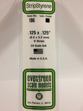 Evergreen 186 Strip - Square - 3.20mm