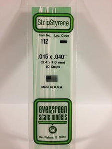Evergreen 112 Strip - 0.40 x 1.00mm