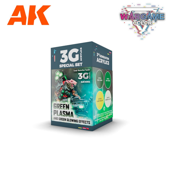 AK-Interactive AK1064 Wargame Color Set Green Plasma & Glowing Effects