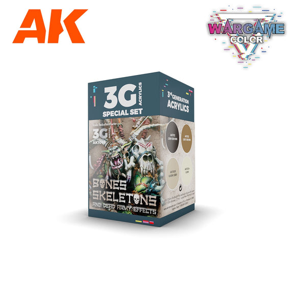 AK-Interactive AK1069 Wargame Color Set Bones & Skeletons