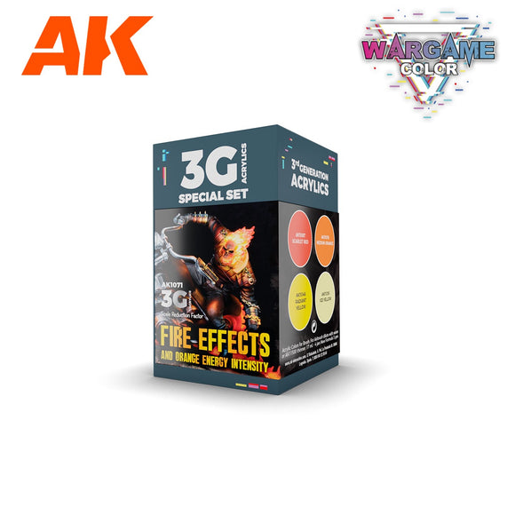 AK-Interactive AK1071 Wargame Color Set Fire Effects