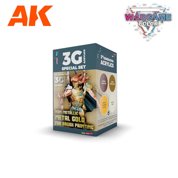 AK-Interactive AK1077 Wargame Color Set Non Metallic Metal Gold