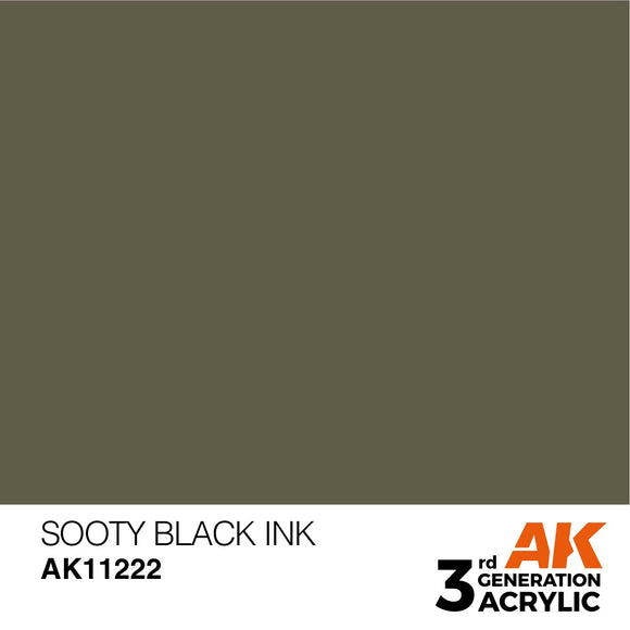 AK-Interactive AK11222 Sooty Black INK