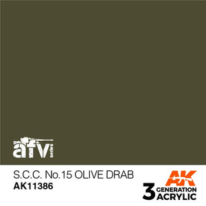 AK-Interactive AK11386 S.C.C. No.15 Olive Drab
