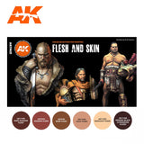 AK-Interactive AK11621 Flesh & Skin Colors Set