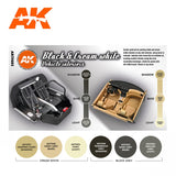AK-Interactive AK11683 Vehicle Interiors Black & Cream White
