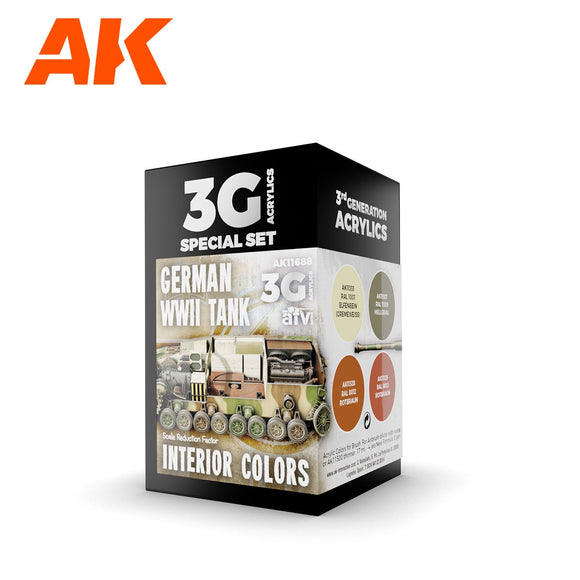 AK-Interactive AK11688 German WWII Tank Interior Colors Set