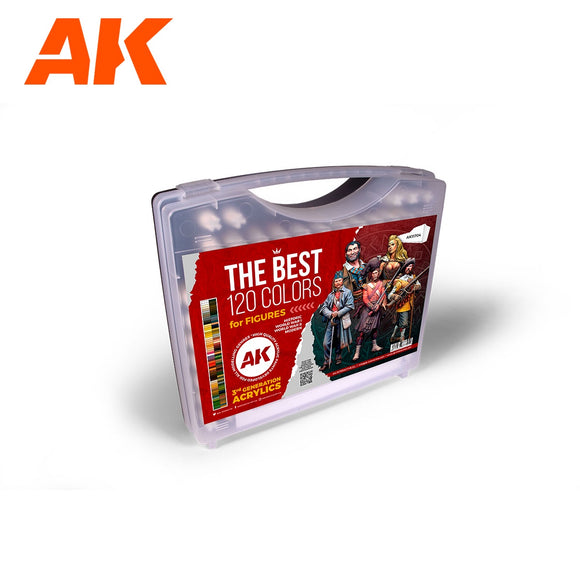 AK-Interactive AK11704 3G Plastic Briefcase 120 Figure Colors