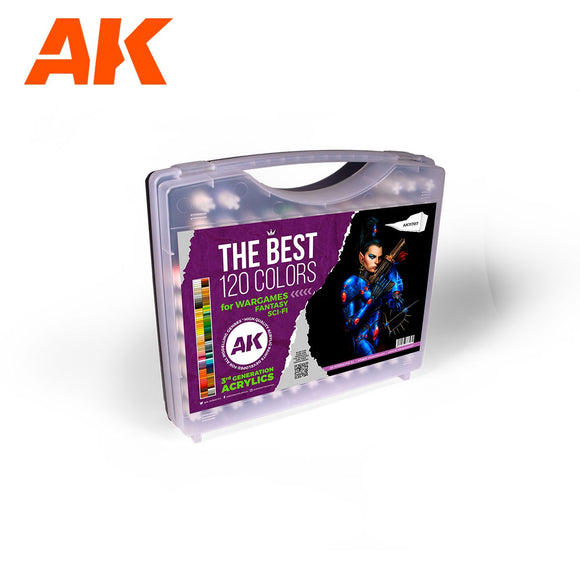 AK-Interactive AK11707 3G Plastic Briefcase 120 Wargame Colors