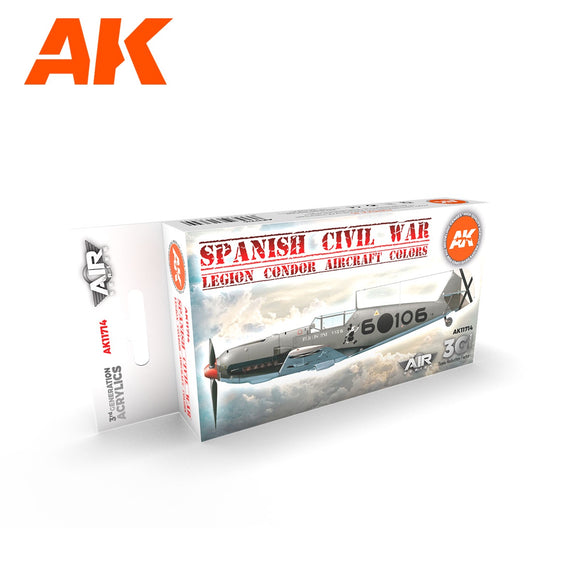 AK-Interactive AK11714 Spanish Civil War - Legion Condor Aircraft Colors Set